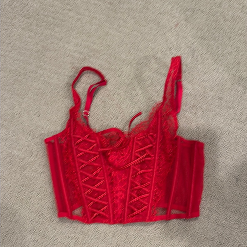 Victorias secured Red Lace Corset Top